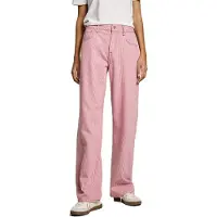 Pepe Jeans para mulher. PL204998 Calças de ganga de corte largo com riscas cor-de-rosa (27/32), Casual, Denim, Sustentável