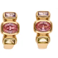 NAEMI Brincos ouro / lilás / magenta / transparente