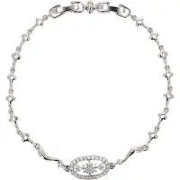 Faina Pulseira prata / transparente