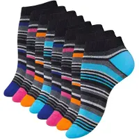 Vincent Creation® Meias navy / aqua / laranja / rosa / preto