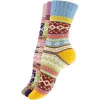Vincent Creation® Meias 'Hygge' bege / azul claro / amarelo / malva