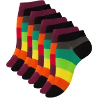 Vincent Creation® Meias verde / laranja / vermelho vinho / preto