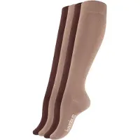 Vincent Creation® Meias pelo joelho camelo / chocolate