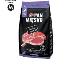 PAN MIĘSKO Ração Para Cães Senior Crunchy M De Vitela Com Borrego 9kg