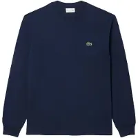 Lacoste T-shirt mangas compridas T-shirt manches longues en jersey de coton homens - Marinho - EU S