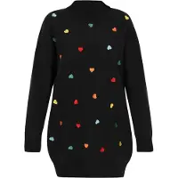 Mymo Vestido de malha azul claro / verde escuro / vermelho / preto