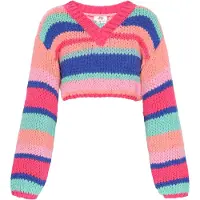 Mymo Pullover navy / menta / alperce / amora