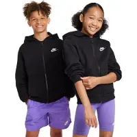 Nike Casaco em moletão 'CLUB FLEECE' preto / branco