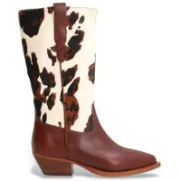 Alpe para mulher. 554674 Botas de couro ocidentais castanhas (36), Marrom, 3 a 5cm, Nenhum, Casual