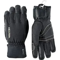 Hestra - Luvas ski - Glove Army Leather Gore-Tex Short Black/Black para Unissexo - Tamanho 10 - Preto