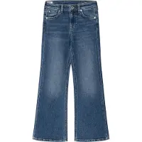 Pepe Jeans para menina. PG201677IC4 Calças de ganga Flare de corte justo azul (12años= 152cm), Casual, Algodão, Denim, moda infantil