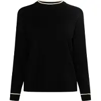 Dreimaster Klassik Pullover preto / branco lã