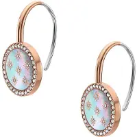 Fossil Mother of Pearl gold-plated dangling Orecchini JF04938791