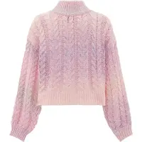 Mymo Pullover azul claro / amarelo pastel / cor-de-rosa