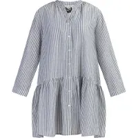 Dreimaster Vestidos camiseiros 'Bridgeport' azul pombo / prata / branco