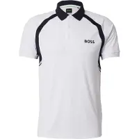 BOSS para homem. 50554552 Pólo Active slim fit branco (XXL), Casual, Esportivo, Multisport, Poliéster, Manga curta