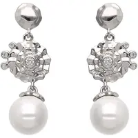 NAEMI Brincos branco / branco pérola
