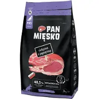 PAN MIĘSKO Vitela Com Cordeiro M Ração Para Cães 3 Kg