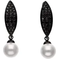 NAEMI Brincos preto / branco pérola
