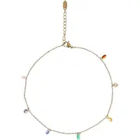 NAEMI Pulseira ouro / verde claro / roxo claro / rosa claro