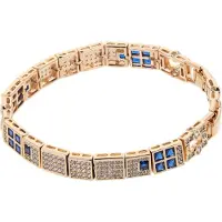 NAEMI Pulseira navy / ouro