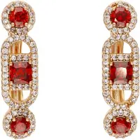 NAEMI Brincos ouro / vermelho
