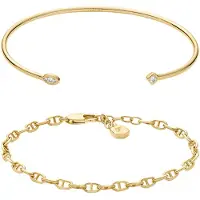 Fossil Set Bracciali Placcati Oro Heritage Donna Ja7292Set — Bracciale