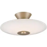 Paul Neuhaus Candeeiro de teto LED Elipsa da , branco/bronze, Ø 35 cm