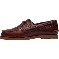 Timberland para mulher. TB0A2Q9XEIW1 Sapatos de barco clássicos em pele castanha (38 W), Couro, Marrom, Plano, Cordão, Casual