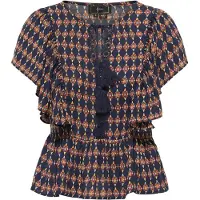 Faina Blusa marinho / castanho ferrugento / amarelo / branco