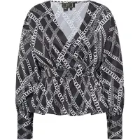 Faina Blusa cinzento / preto / branco
