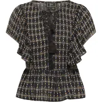 Faina Blusa amarelo dourado / cinzento claro / preto