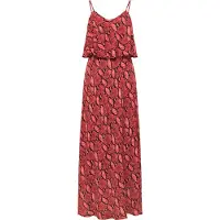 Faina Vestido vermelho vinho / vermelho florescente / preto