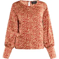 Faina Blusa areia / vermelho