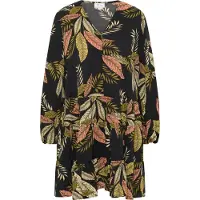 IZIA Vestido 'Hoona' amarelo pastel / cana / salmão / preto