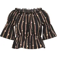 Faina Blusa ouro / preto