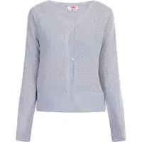 Mymo Casaco de malha lavanda / branco pérola