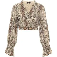 Faina Blusa bege / castanho / antracite