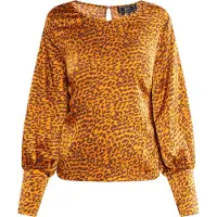 Faina Blusa conhaque / castanho escuro