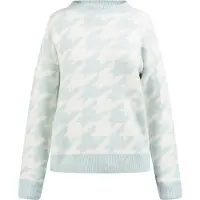 Mymo Pullover azul céu / branco lã