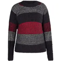 MyMo ROCKS Pullover cinzento / vermelho / preto