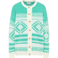 IZIA Casaco de malha jade / branco
