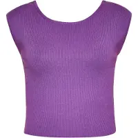 Mymo Top de malha roxo