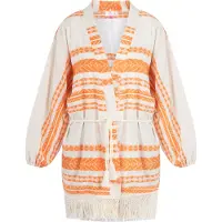 IZIA Kimono laranja / branco natural