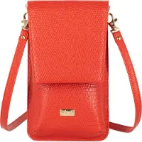 Faina Mala de ombro ouro / vermelho-alaranjado