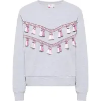 IZIA Sweatshirt acinzentado / rosa escurecido / branco lã