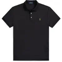 Ralph Lauren para homem. 710713130001 Pólo personalizado em algodão macio Slim Fit preto (S), Casual, Manga curta