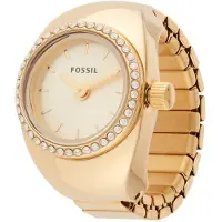 Fossil Anel ouro / preto / transparente