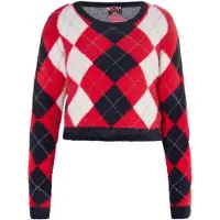 Mymo Pullover vermelho sangue / preto / branco