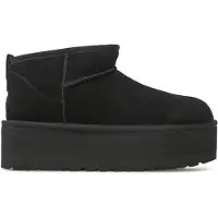 Ugg para mulher. 1135092 Botins em pele W Classic Ultra Mini Platform preto (41), Couro, 3 a 5cm, Nenhum, Casual